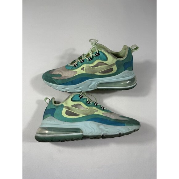 Nike Air Max 270 React Shoes Mens Size 9 Green Teal Running Sneakers AO4971-301 - Picture 1 of 9